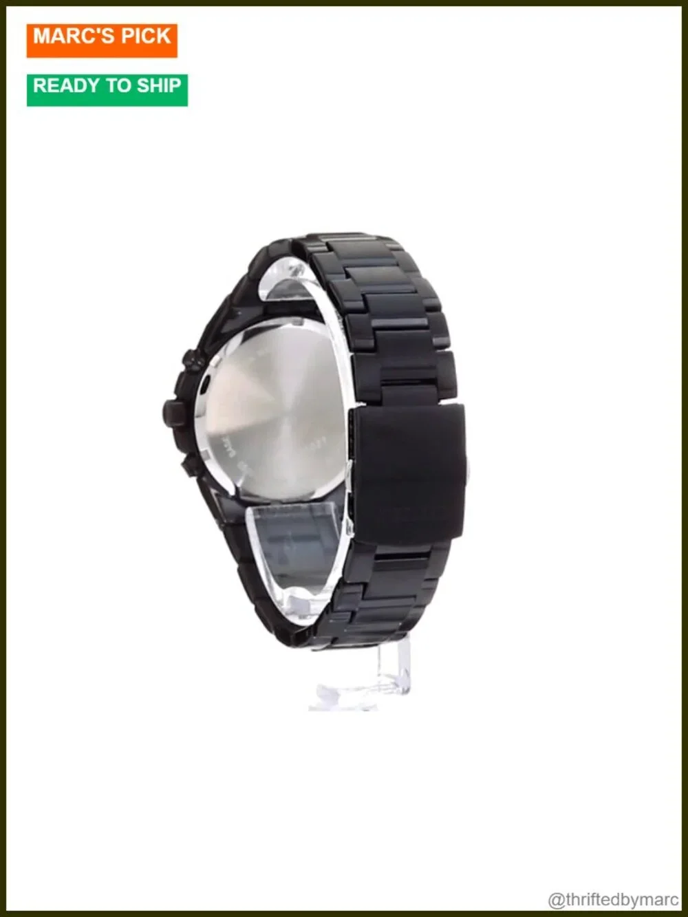 Japanese Quartz Stainless Steel Bracelet Watch 40mm Chronograph Water Resistant